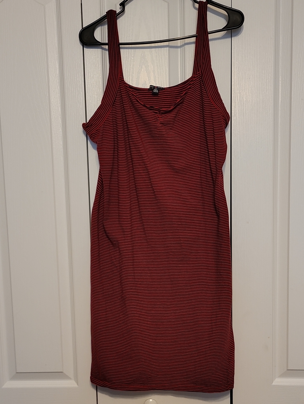 Love Ari Ladies' Striped Tank Dress - Red/Black